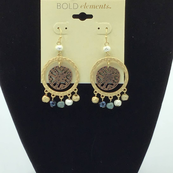 Mixed Metals Earrings - Picture 1 of 3
